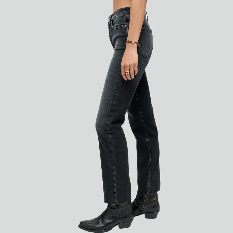 70s Stove Pipe Jeans (Washed Noir)