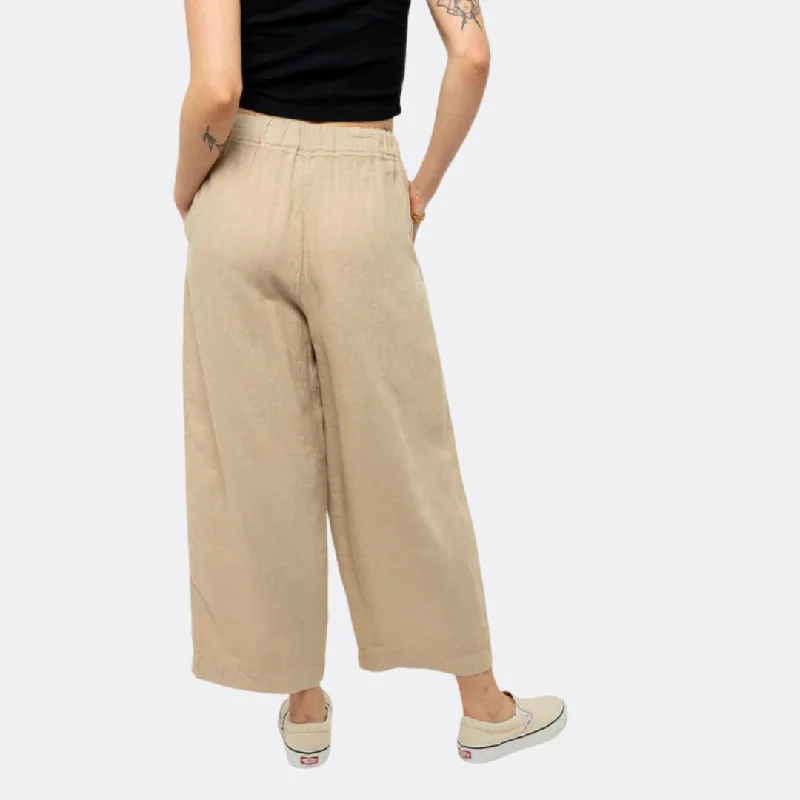 Hannah Linen Drawstring Pants (Biscuit)