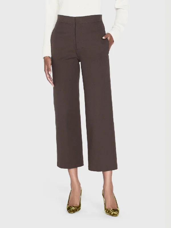 Le Jane Crop Trouser -- Chocolate Brown