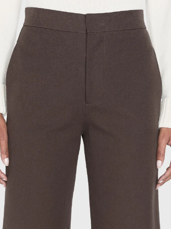 Le Jane Crop Trouser -- Chocolate Brown