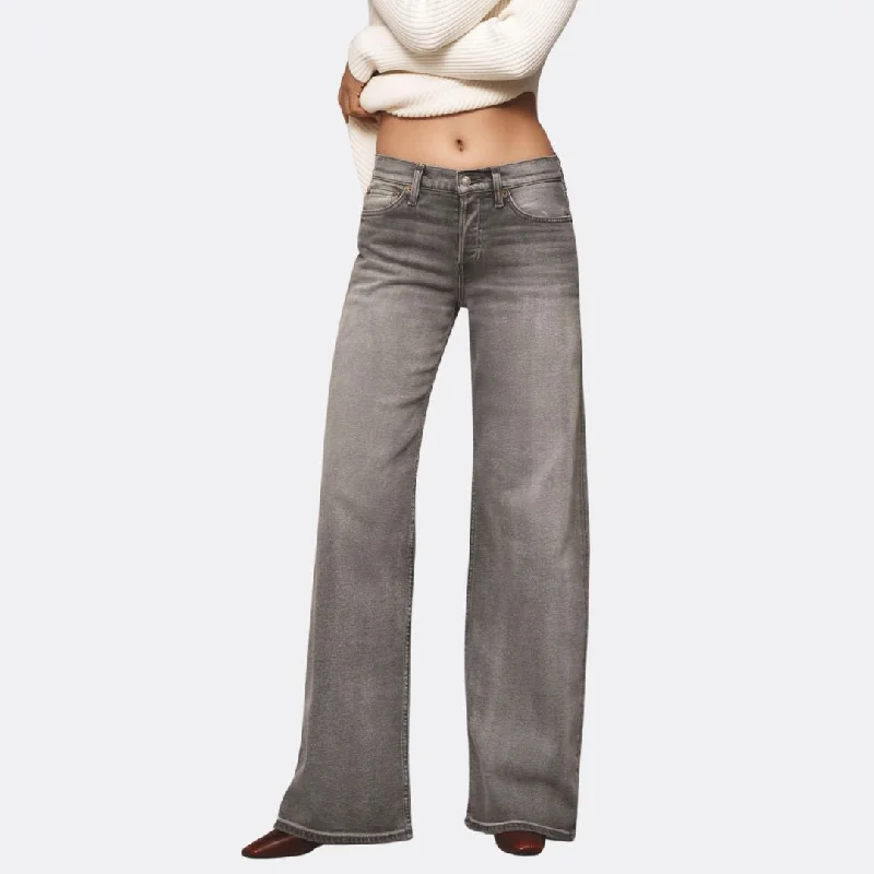 Mid Rise Wide Leg (Grigio)