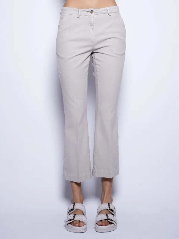 Pantaloni a Trombetta Beige