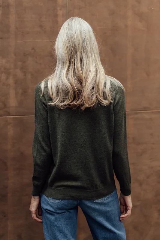 Classic Merino Crew - Pine