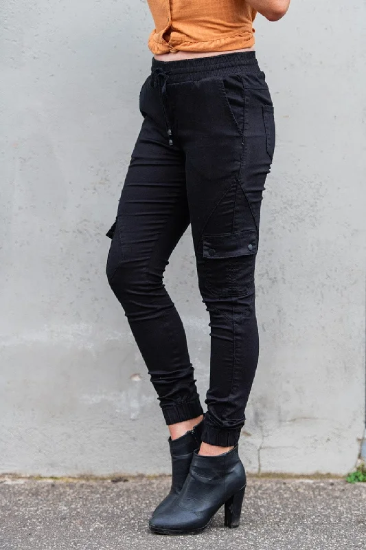 Country Denim Australia Cuff Black Cargo Jogger