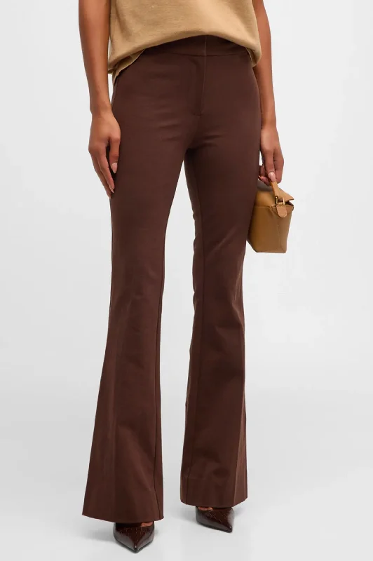 Crosby Flare Trouser in Chocolate