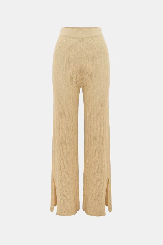 Dylan Knit Pant in Beige