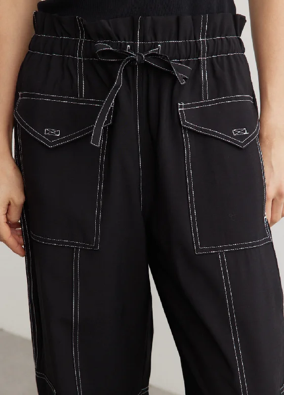 Light Slub High Waist Pocket Pants