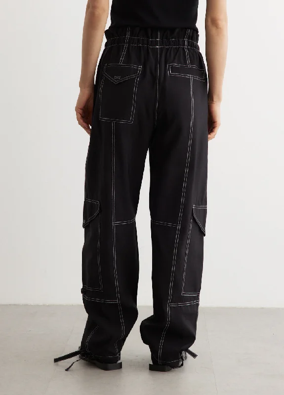 Light Slub High Waist Pocket Pants