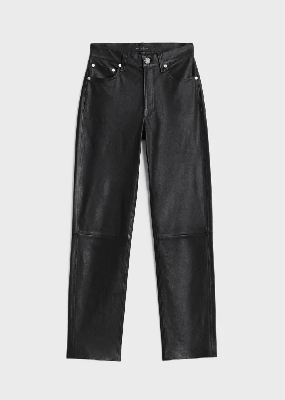 Harlow Mid-Rise Leather Pants