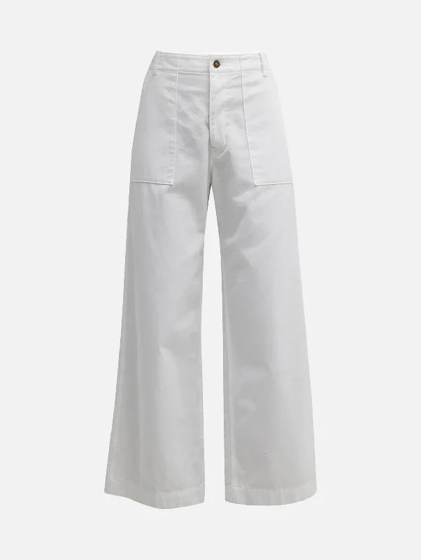 Leon Boy Pant in White