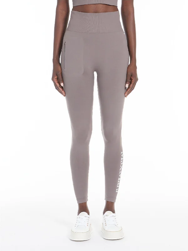 Leggins in Tessuto Tecnico Bistretch Nocciola