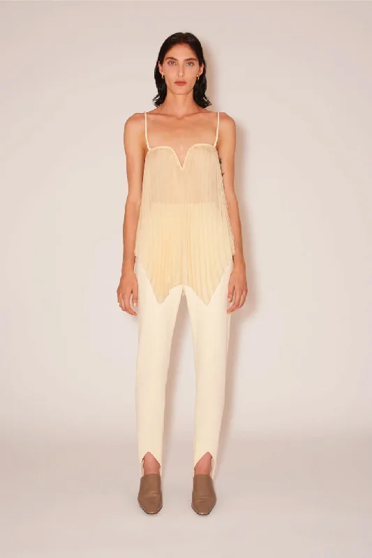 Nanushka Darby Jersey Stirrup Pant - Creme