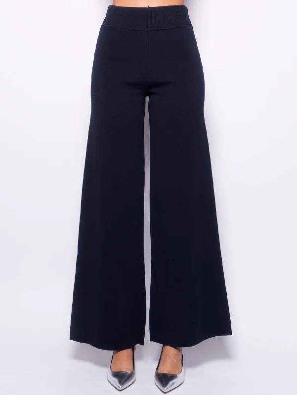 Pantalone Cropped in Maglia Blu