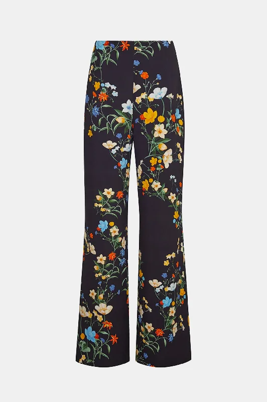 Pisa Pant in Black Pressed Flowers