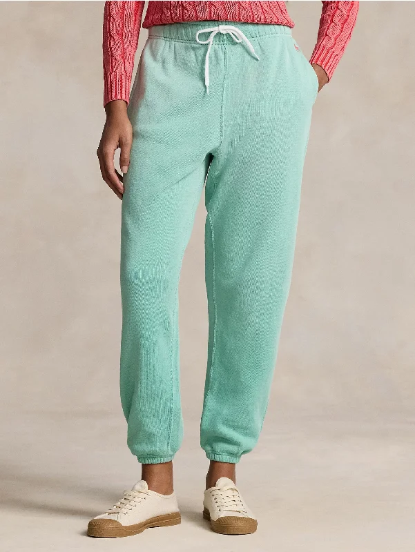 Pantaloni in Felpa Loopback Verde Celadon