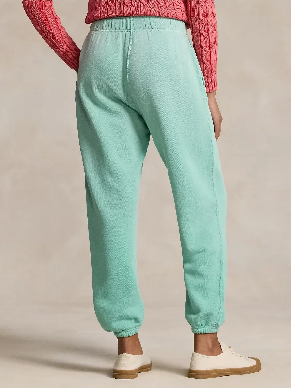 Pantaloni in Felpa Loopback Verde Celadon