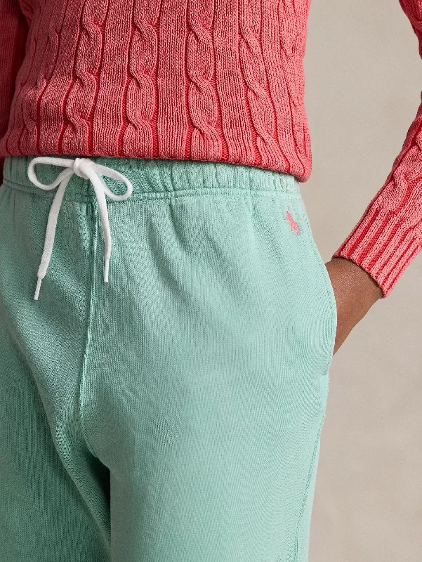 Pantaloni in Felpa Loopback Verde Celadon