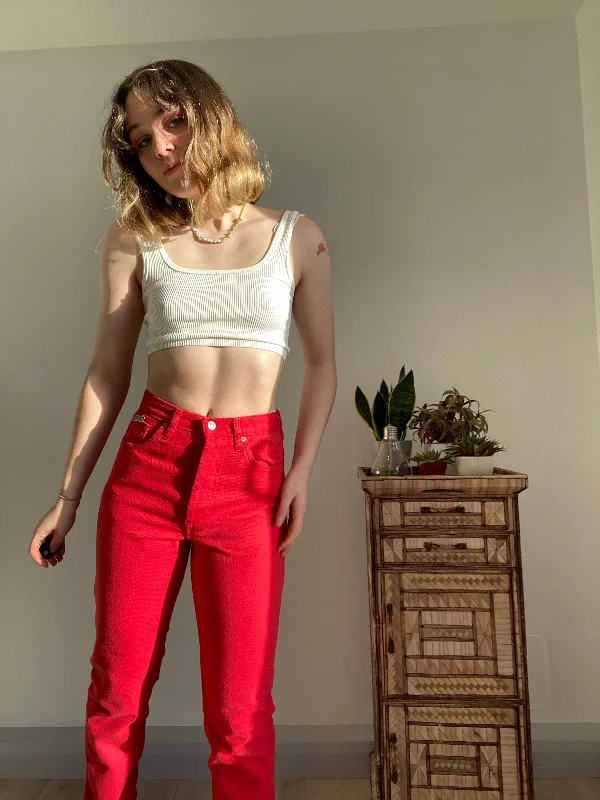 Vintage Red Jeans