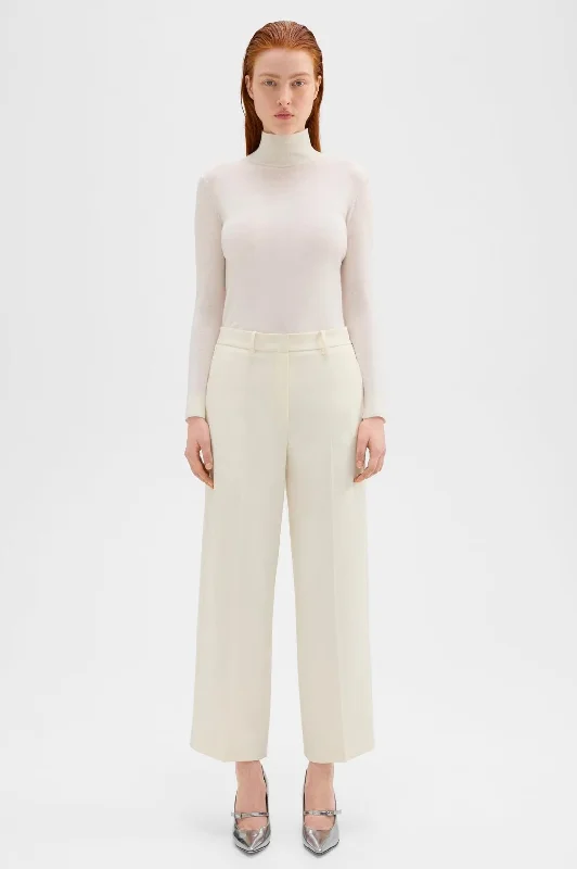 Relaxed Straight Pant in Rice