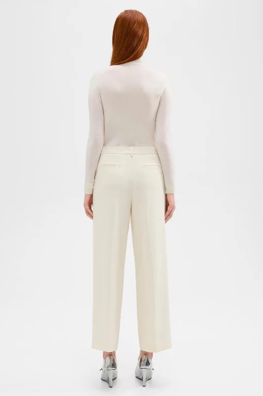 Relaxed Straight Pant in Rice