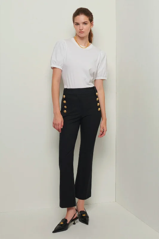 Robertson Crop Flare Trouser in Black