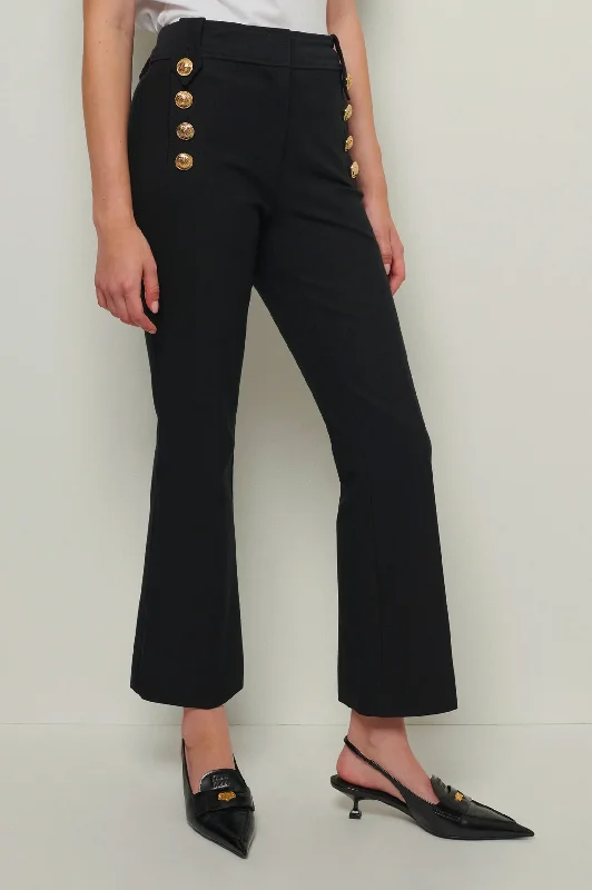 Robertson Crop Flare Trouser in Black