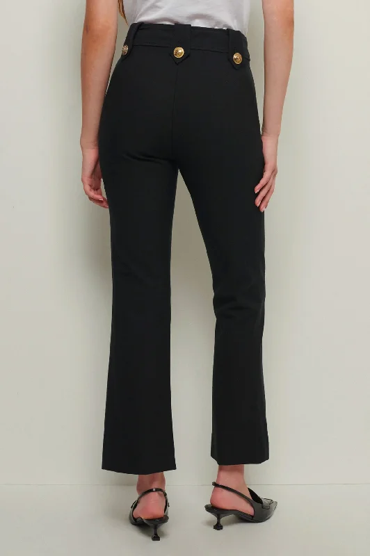 Robertson Crop Flare Trouser in Black