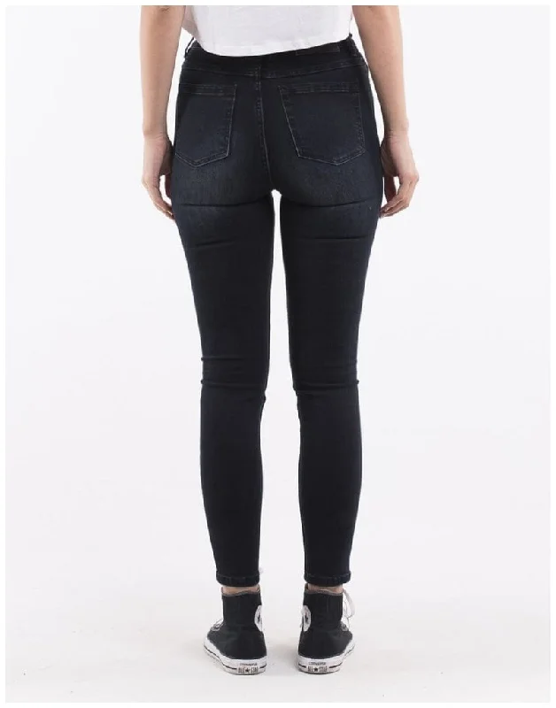 Silent Theory Vice Skinny Jean High Rise - PETROL