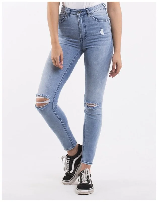 Silent Theory Vice Skinny Jean High Rise - INDIGO BLAZE