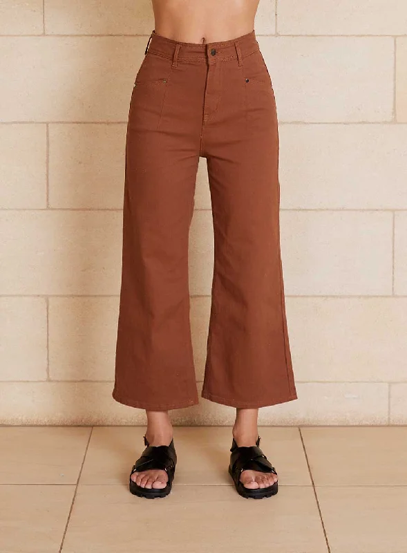 Stassy Wide Leg Pant-TAN