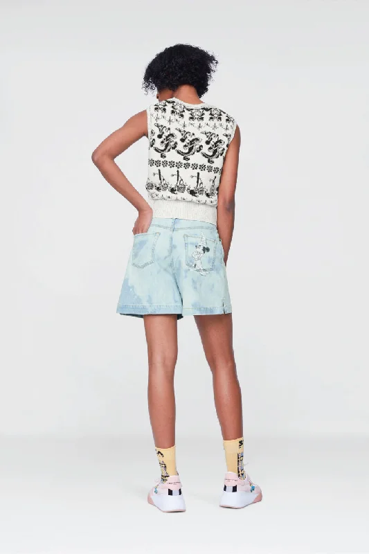 Stella McCartney x Disney Bleached Denim Short - Bleached Shadow