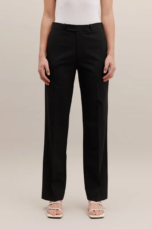 Straight Tailored Trouser in Black