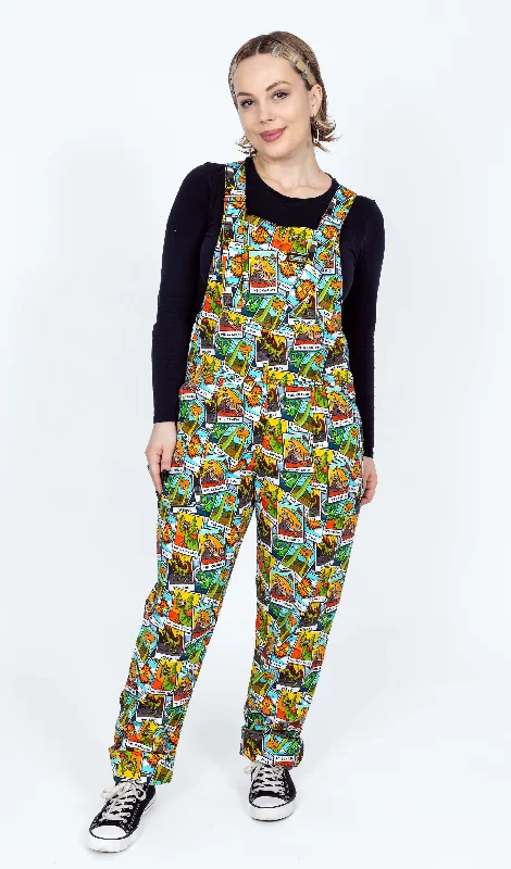 Tarot Dinosaurs Stretch Twill Dungarees - Run & Fly