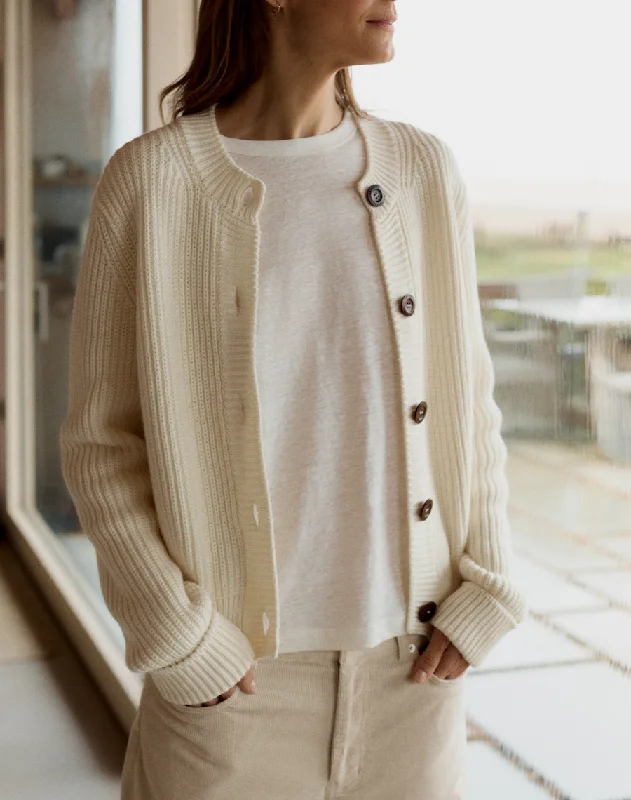 The RIVIERA CARDIGAN 2.0 - Ecru