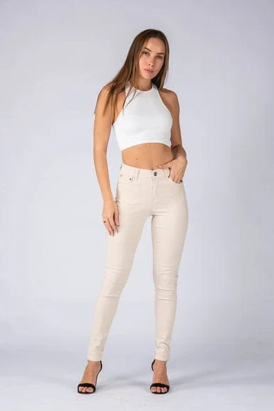 Wakee Denim Stretch Jegging Jean Skinny - Beige 7046