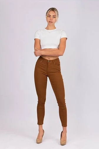 Wakee Denim Stretch Jegging Jean Skinny - Tan 60109