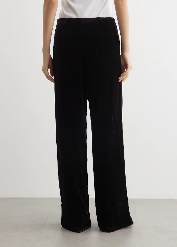 Wide Velvet Trousers