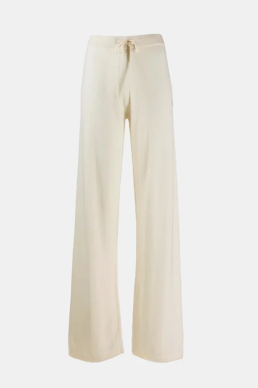 Wide Leg Cashmere Pants in Bone