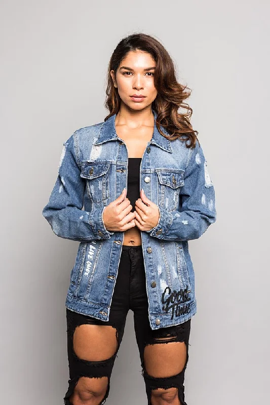 Good Times Savage Tiger Denim Jean Jacket