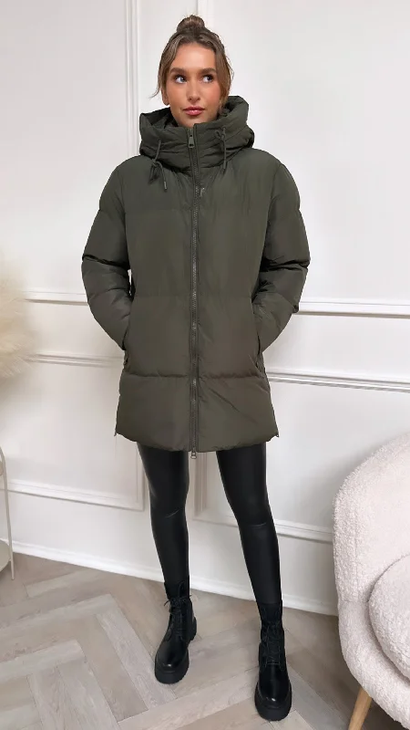 Mako Khaki Puffer Coat