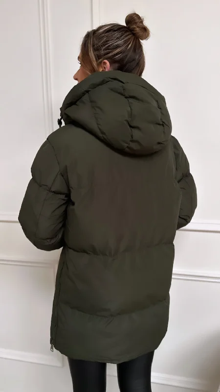 Mako Khaki Puffer Coat