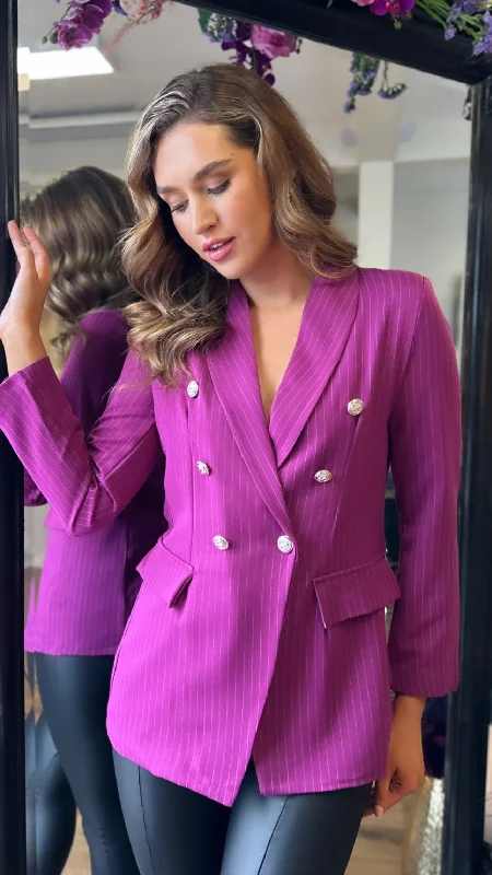 Nemy Pink Pinstripe Blazer