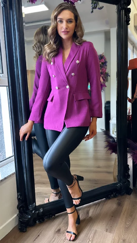 Nemy Pink Pinstripe Blazer