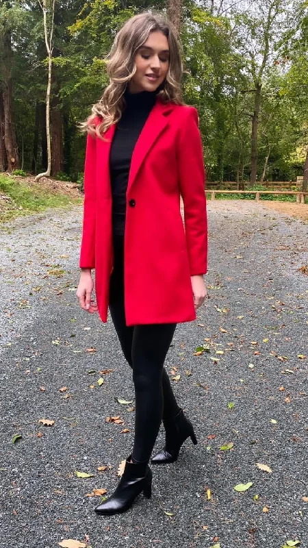 Rosario Red Collared Coat