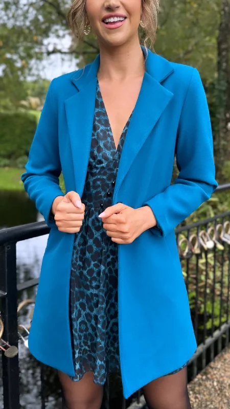 Rosario Teal Collared Coat