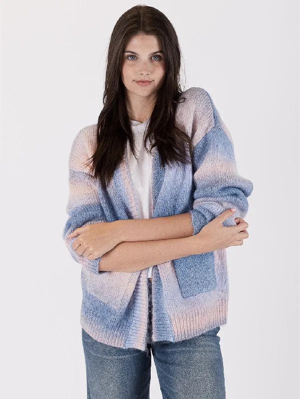 Betsy Ombre Cardigan - Blue Pink