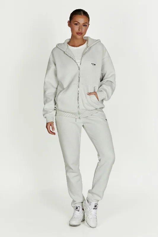 Corrie Unisex Zip Through Hoodie - Smoke Grey