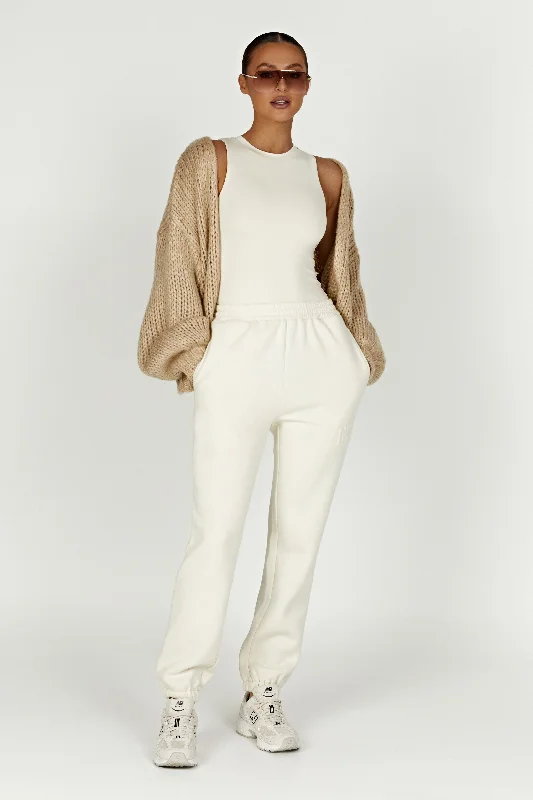 Irina Chunky Knit Cardigan - Taupe