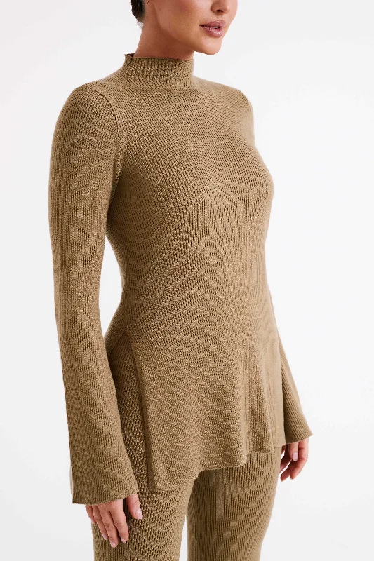 Jovie Oversized Knit Jumper - Olive