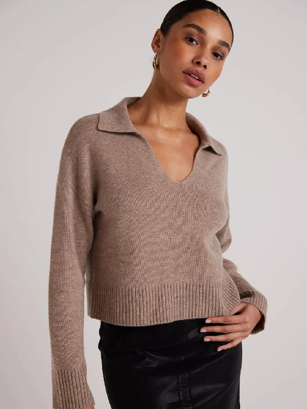 Collared Sweater - Heather Fawn